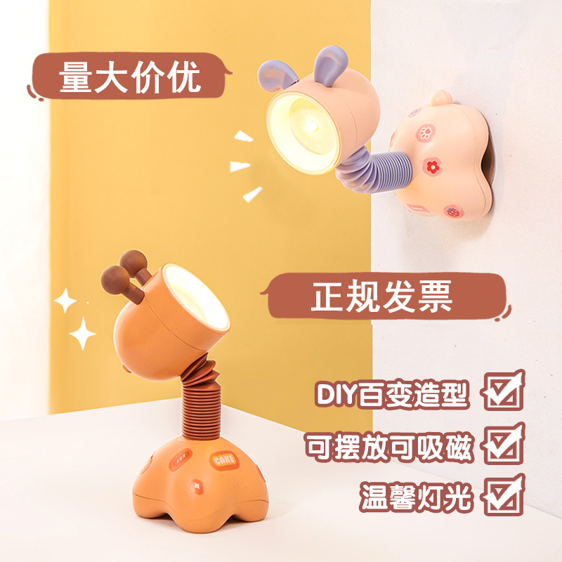 日本进口卡通创意小夜灯桌面发光玩具摆件卧室床头睡眠灯床头灯小