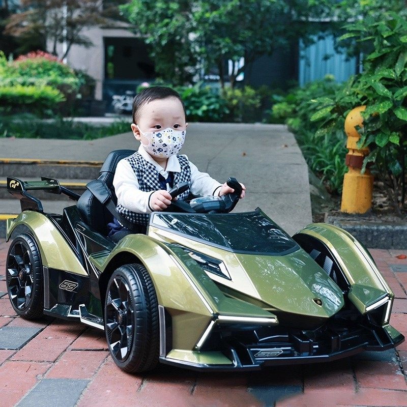 兰博基尼儿童电动汽车四轮遥控宝宝玩具车可坐人超男女小孩大跑车