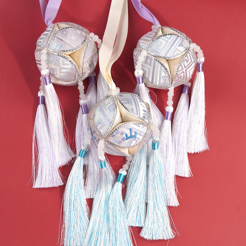 广西非遗壮锦手工绣球