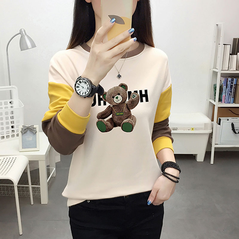长袖T恤女2023新款女装春秋薄款宽松百搭洋气大码秋冬打底衫上衣
