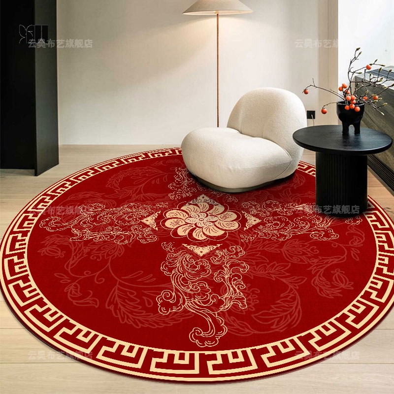 简约中式圆形地毯客厅餐桌圆型