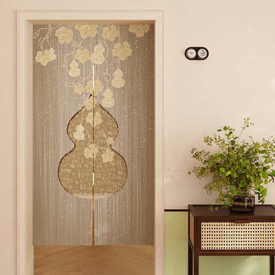 中式葫芦化解穿堂风水门帘高端布艺半遮挡玄学卧室门对门厕所厨房