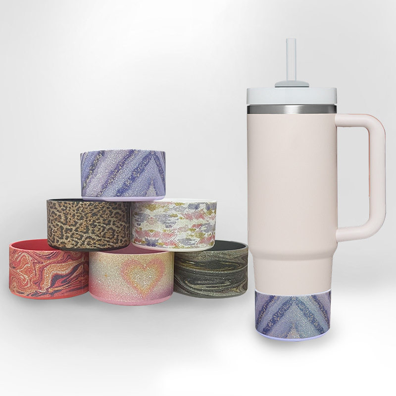 新款7.5mm硅胶杯套闪粉Stanley杯底套热转印车载水杯硅胶套,餐饮具,杯套,淘宝优惠券,粉丝福利购,淘宝优惠卷