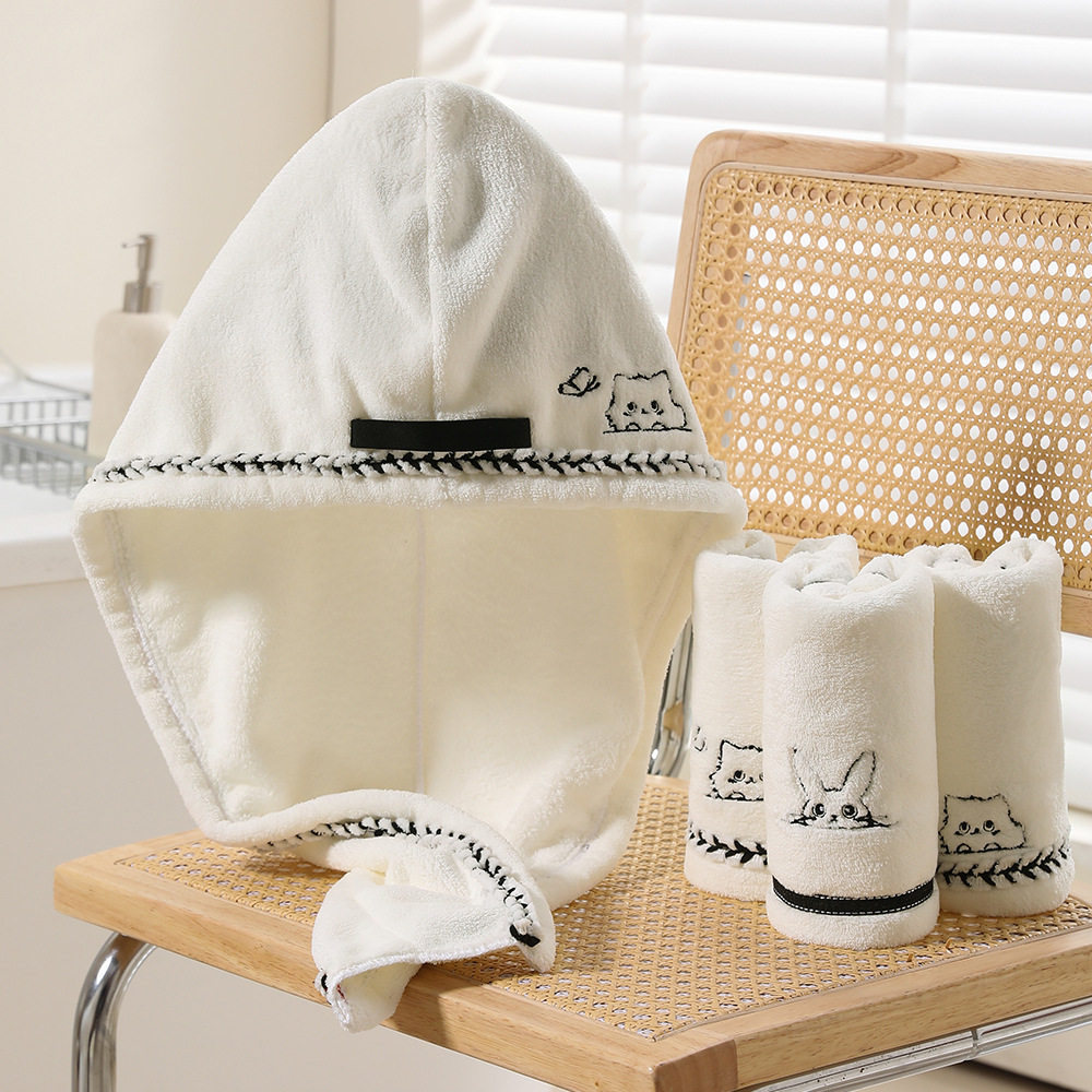 躲猫猫珊瑚绒宽尾干发帽柔软吸水速干加厚包头浴帽一片式绑带长发,居家布艺,干发毛巾,淘宝优惠券,粉丝福利购,淘宝优惠卷