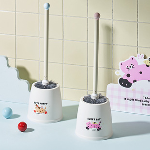 新款马桶刷家用可爱无死角加长带底座卫生间厕所长柄清洁厕所刷子