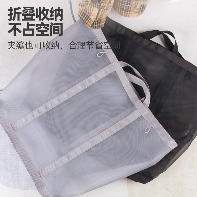家用网纱脏衣篓洗衣篮脏衣服收纳筐可折叠壁持式卫生间浴室脏衣篮