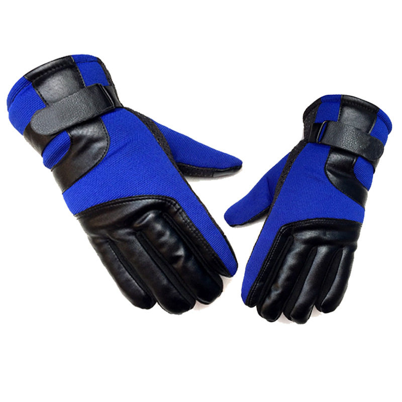 冬季男士加厚触屏皮手套户外骑行摩托车防滑保暖防寒防雨手套