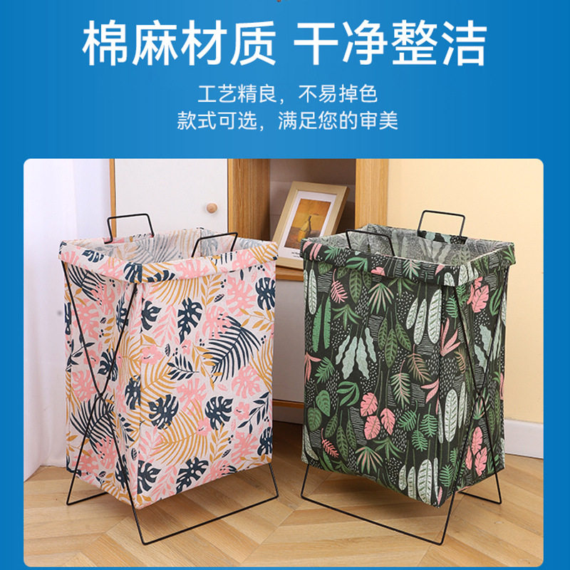 可折叠钢架脏衣篓脏衣服收纳筐脏衣篮布艺宿舍可折叠洗衣篮