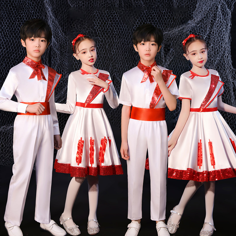 速发儿童中小学生合唱服合出服朗民族服装/舞台装