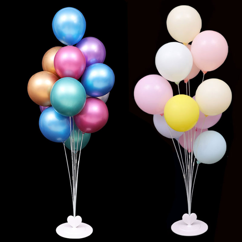 速发儿童生日布置结飘商超店铺不倒立柱桌婚屑纸亮片透明气球地飘
