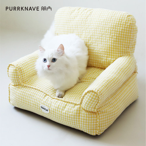 PurrKnave朋内格纹猫窝沙发夏天猫咪床宠物窝狗窝四季通用可拆洗
