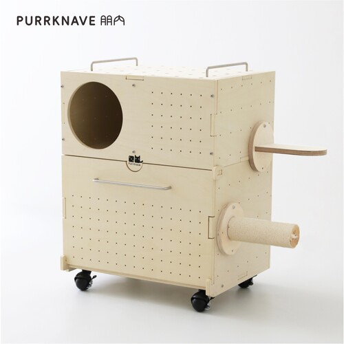 PurrKnave朋内防外溅猫砂柜猫砂盆全封闭防臭超大号双层猫厕所
