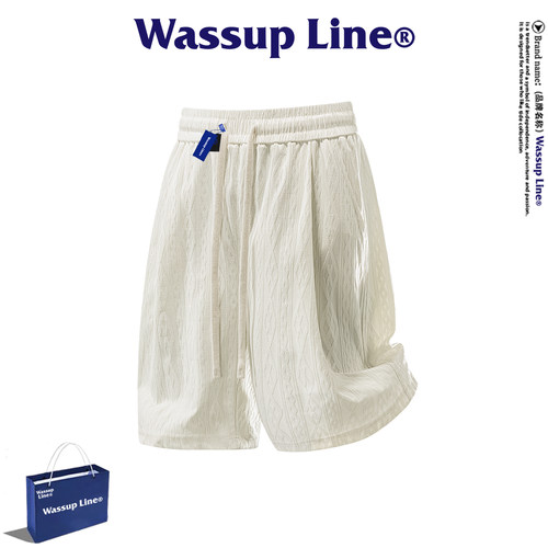 WASSUPLine潮牌休闲五分裤男
