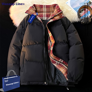 WASSUP Line潮牌羽绒棉服冬季男女款宽松加厚保暖小个子情侣外套
