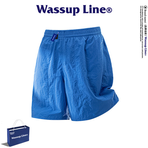 WASSUPLine潮牌休闲宽松短裤男