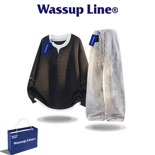 WASSUPLINE潮牌秋假两件两件套