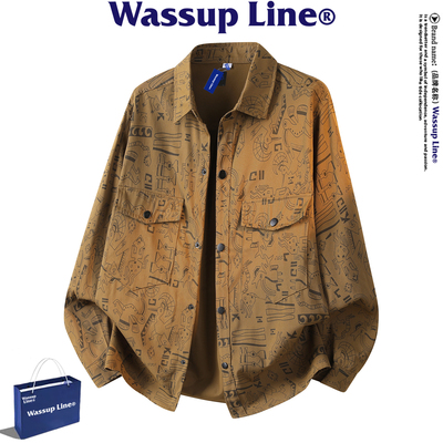 WASSUPLINE潮牌工装衬衫男款