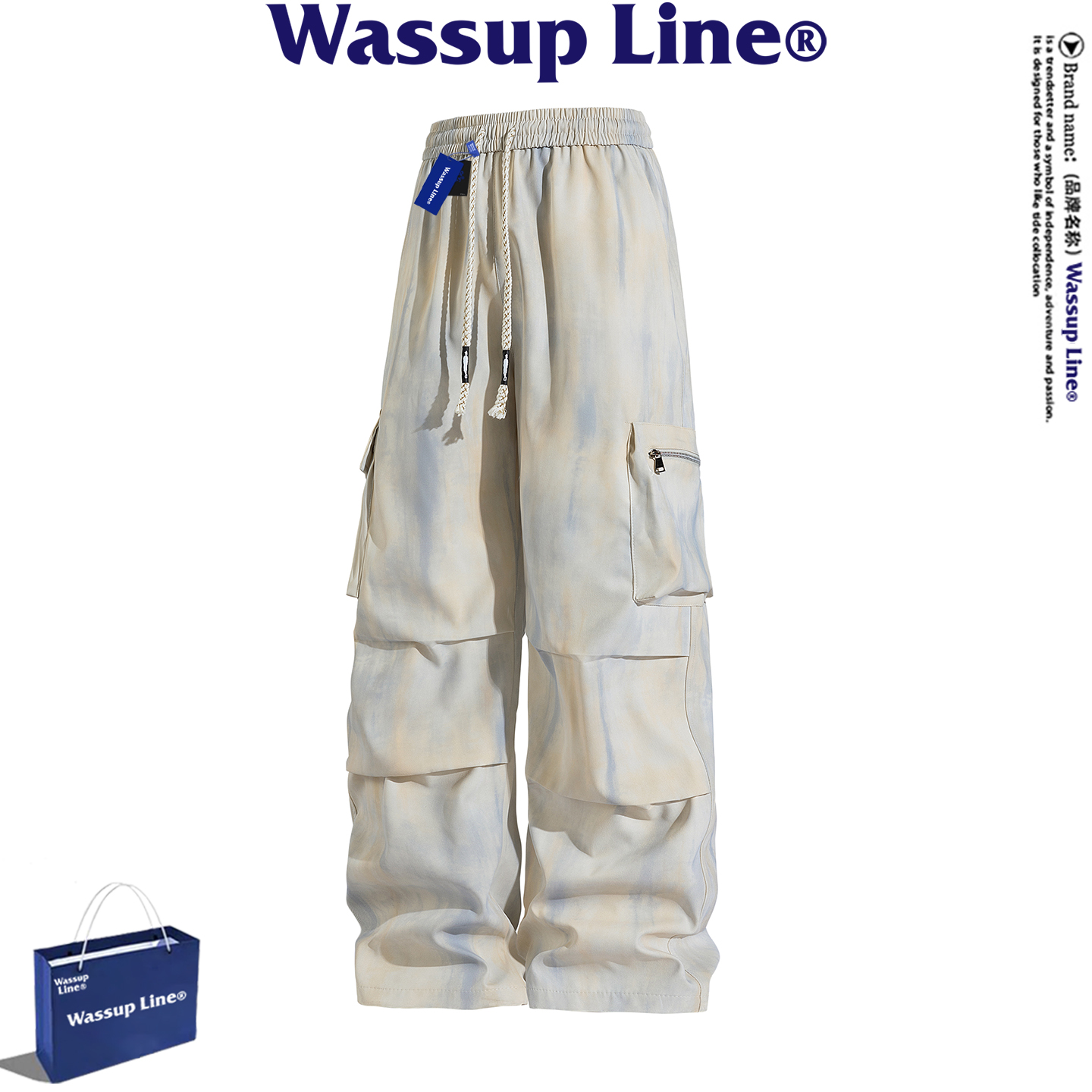 WASSUPLINE美式复古工装休闲裤