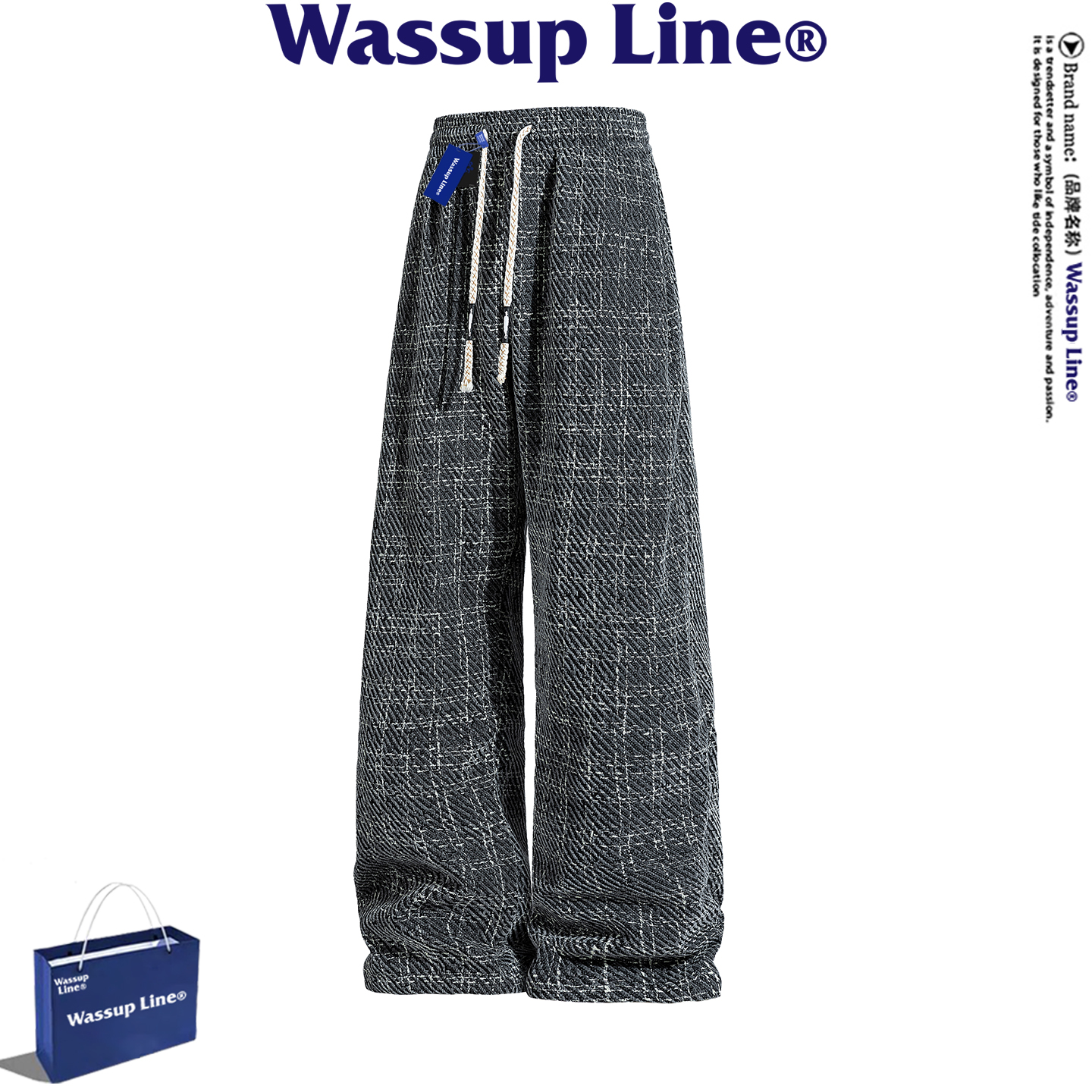 WASSUPLINE星空纹复古格休闲裤