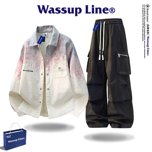 WASSUPLINE渐变长袖衬衫套装