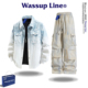 Line潮牌美式 裤 长袖 男款 WASSUP 男衬衣宽松工装 套装 扎染渐变衬衫