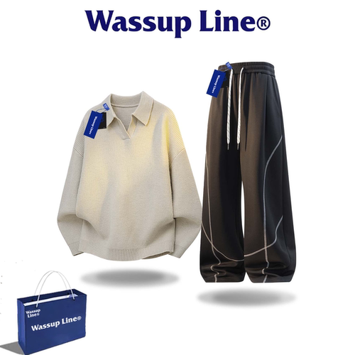 WASSUPLINE潮牌秋男潮牌两件套
