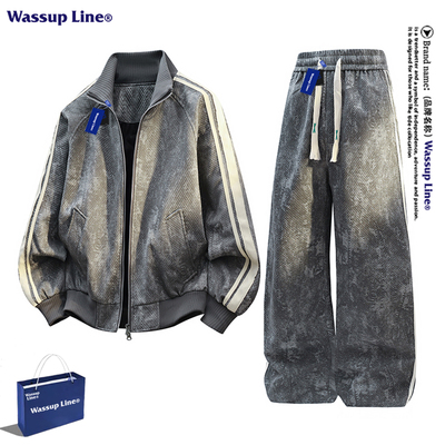 WASSUPLINE美式扎染休闲套装