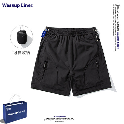 WASSUPLINE夏季薄款工装短裤男
