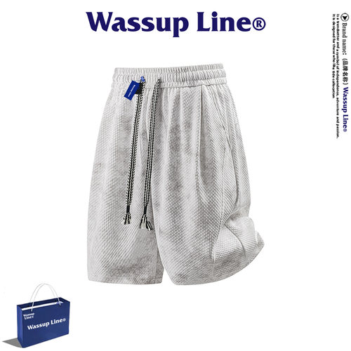 WASSUPLine潮牌休闲五分裤男