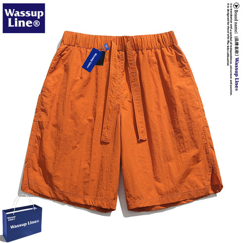 WASSUPLine短裤男潮牌短裤男