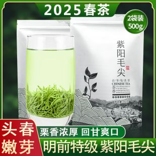 安康紫阳毛尖茶叶2025新茶陕西紫阳富硒茶明前特级绿茶陕青茶翠峰