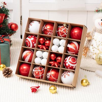 圣诞节装饰品6cm3cm盒光球橱窗场