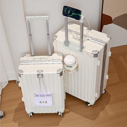 行李箱20寸多功能女男铝框可充电大容量旅行登机密码皮箱子拉杆箱