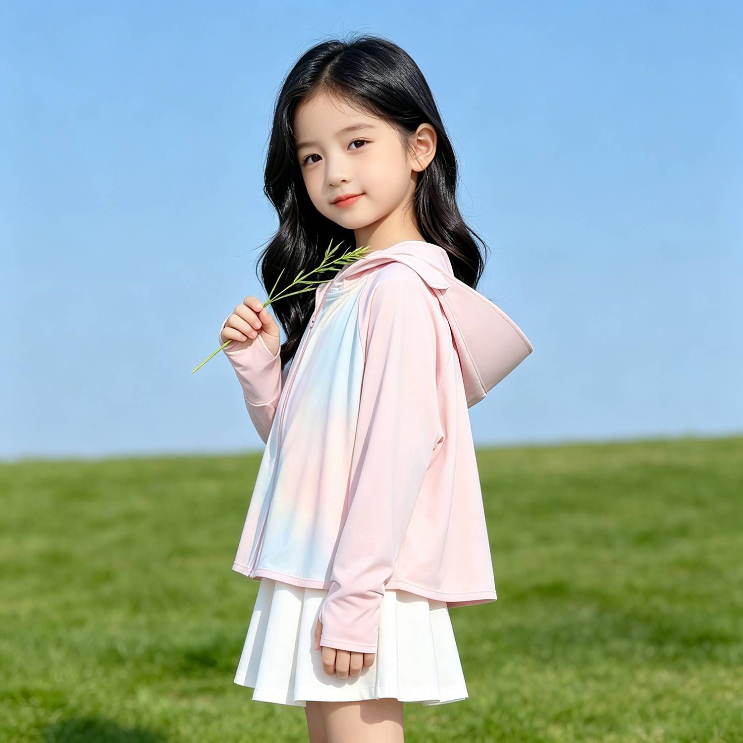 儿童防晒衣夏季冰丝防紫外线透气连帽宝宝外套男孩女童轻薄防晒服
