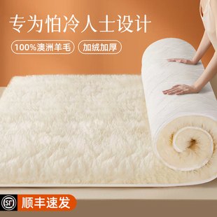 羊毛床垫软垫家用床褥垫冬季羊羔绒毛毯冬天加厚保暖垫被褥子铺底