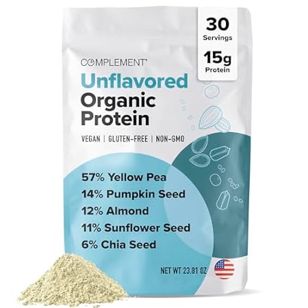 Complement Organic Unflavored Vegan Protein Powder (30 Se