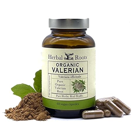 Herbal Roots Pure Organic Valerian Root Capsules - 900 mg
