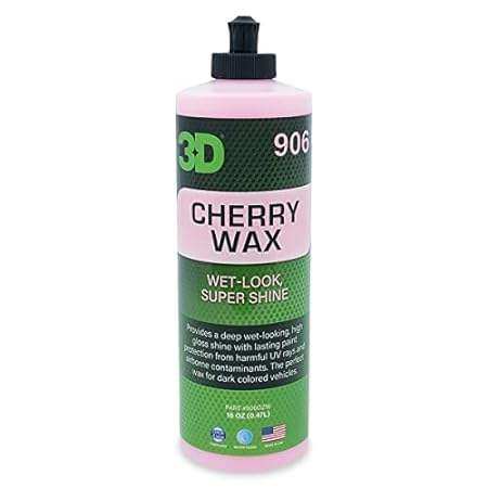 3d cherry wax - deep gloss, wet look carnauba car wax - u