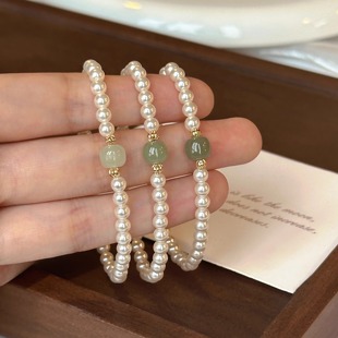 鲛人语/醉清欢 原创天然和田玉手链新中式天然珍珠清冷手串生日礼
