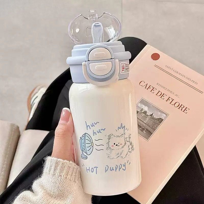 新款水杯保温杯女生高颜值食品级316学生上学专用大容量吸管杯子