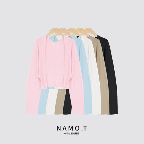 NAMO.T百搭天丝蝙蝠袖短款针织开衫NI511C591