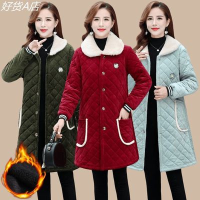 四川省省服中老年女装加绒罩衣女冬季加绒加厚棉衣女洋气妈妈围裙