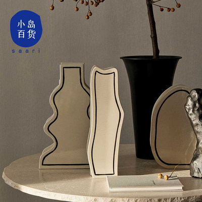 fermliving手绘立体陶瓷花瓶