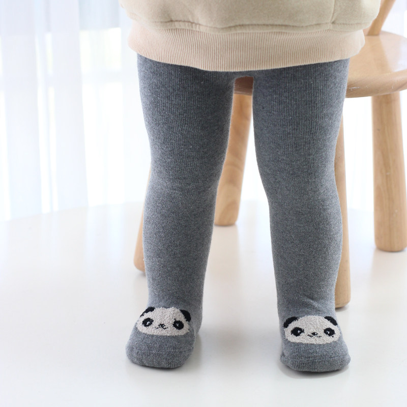 秋冬宝宝连裤袜加厚毛圈新生儿童打底裤袜大pp卡通可爱婴儿连体袜