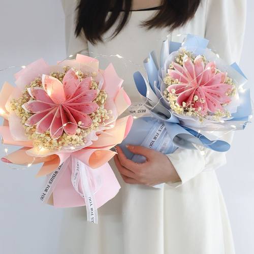 diy创意花束有钱花土豪花生日礼物手工制作包装纸材料包整套长辈