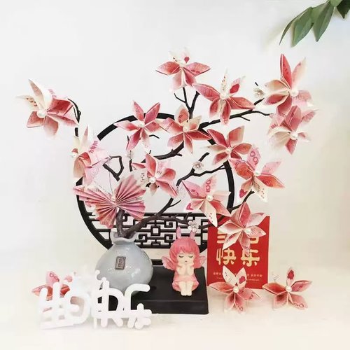 发财树手工diy有钱花材料包亚克力礼盒情人节送女友生日新年礼物