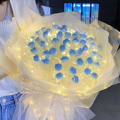 520发光棒棒糖花束diy手工材料包全套送女朋友闺蜜母亲节生日礼物