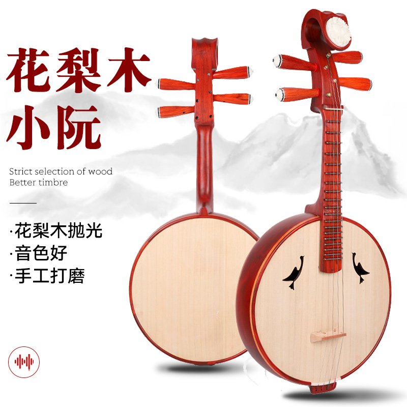 红木小阮乐器初学者入门专业考级中阮琴花梨木演奏中软厂家直销