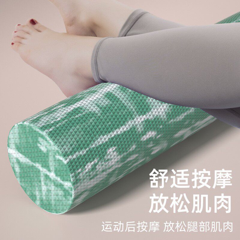 实心泡沫轴肌肉放松eva瑜伽柱瘦腿狼牙棒按摩轮健身菱形滚背滚轴