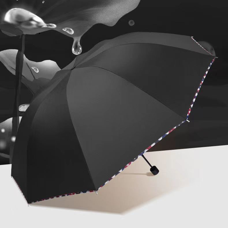 雨众大号雨伞男女加大加固晴雨两用伞学生手动折叠黑胶防晒遮阳伞